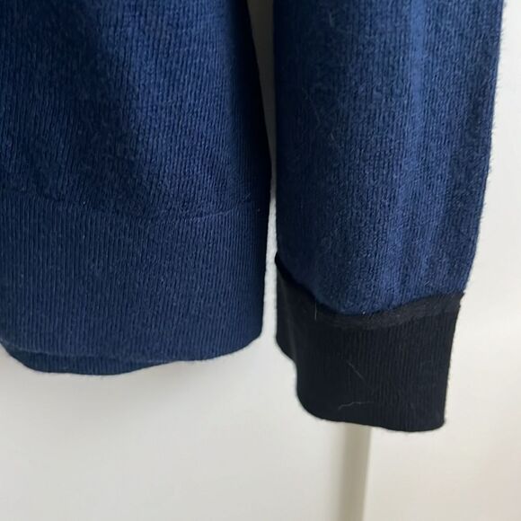 VGUC Lululemon Silk Blend Navy Black Crewneck Sweater Sz 12 - Picture 7 of 9